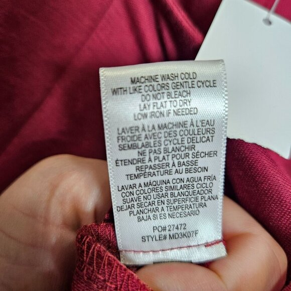 Sleeveless Maroon‎ Jumpsuit Studio B V-Neckline Pockets Pull On Boxy Lagenlook - Picture 9 of 16